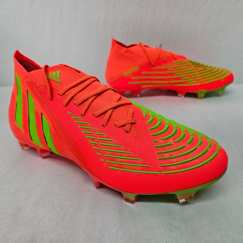 Adidas Predator Edge.1 Firm Ground Soccer Cleats GW1029 Solar Red Mens Size 7